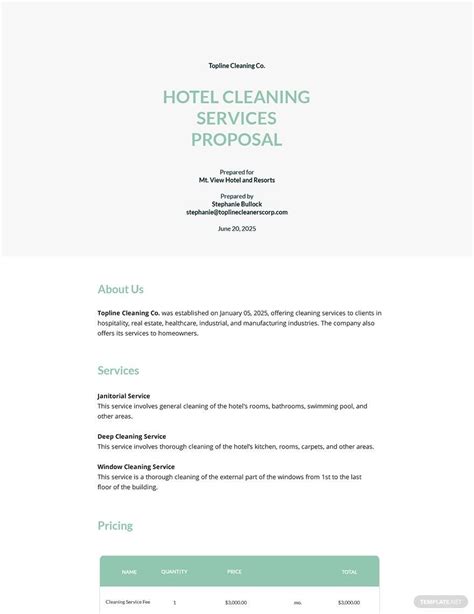 cleaning company introduction letter template google docs word