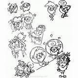 Fairly Oddparents Wanda Cosmo Odd Xcolorings sketch template