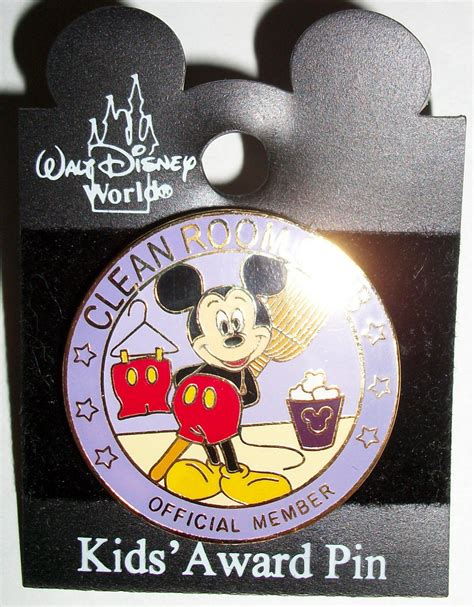disney world mickey mouse clean room club pin pinback mip collectible
