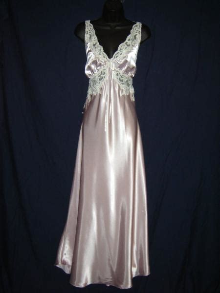 gorgeous pink and lace satin long nightgown 18 20 1x ~ 2x ebay