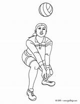 Voleibol Pase Saque Volei Deportes Hellokids Fundamentos Abajo Tecnicos Atleta Colorat Educacion Practicando sketch template