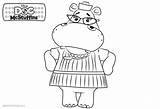 Mcstuffins Hallie Doc Coloring Pages Hippo Printable Kids sketch template