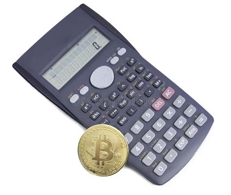 bitcoin calculator business virtuele coin stock image image  business accounting