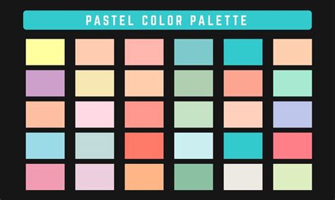 pastel vector color palette  vector art  vecteezy