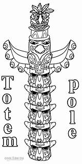 Totem Coloring Pages Pole Kids Printable Alaska Poles Template Templates Cool2bkids Native Totems American sketch template