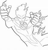 Human Torch Coloring Pages Storm Johnny Marvel Drawing Drawings Draw Standing Kids Template Dragoart sketch template