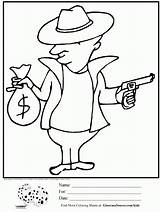 Colouring Pages Coloring Robber Template sketch template