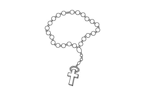 rosary joyful coloring page