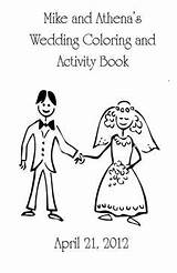 Wedding Kids Book Activity Coloring Reception Activities Books Diy sketch template