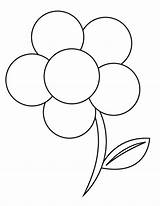 Flower Coloring Pages Color Printable Kid sketch template