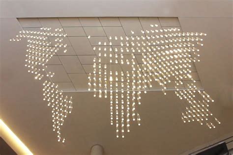 kind world map shaped chandelier shows global