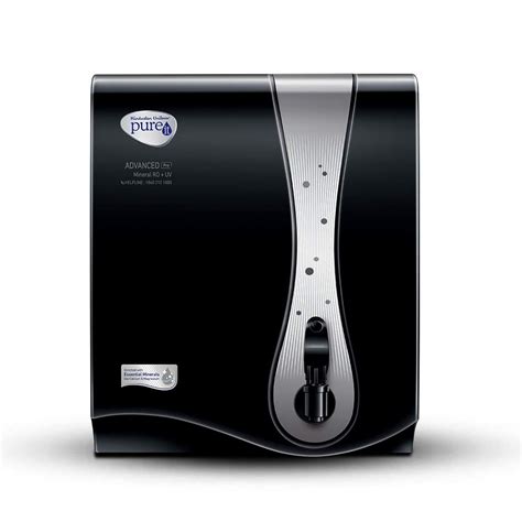 hul pureit advanced pro mineral rouv  stage wall mounted counter top black  water purifier