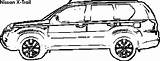 Nissan Trail Dimensions Car Coloring sketch template