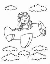 Bessie Coleman Airplane sketch template