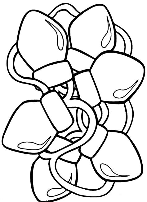 printable christmas lights coloring pages  wallpaper