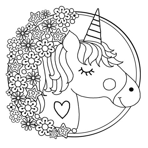 printable coloring pages  unicorns