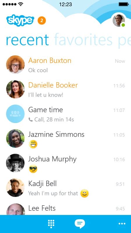 skype 5 2 for iphone brings voice messaging view contact