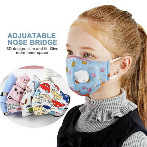 children mask  breath design replaceable filter mouth mask kids