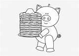 Pancake Pig Give If Coloring Pages Clipart Pngkey Ihop Pancakes Template sketch template