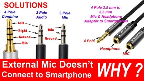 pole  mm  headphone  microphone separatorconverteradapter youtube