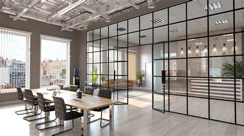 Glass Partition With A Custom Steel Frame Crystalia Glass