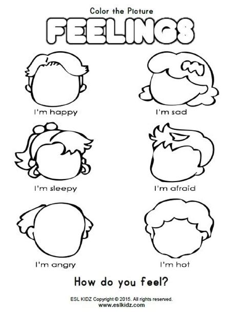 preschool feelings printable