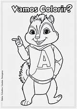 Esquilos Alvin sketch template