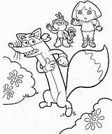 Coloring Swiper Dora Pages Library Boots Explorer sketch template