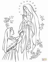 Lourdes Nossa Senhora Maryja Fatima Fatimska Kolorowanka Virgen Supercoloring Dame Notre Druku Nostra Signora Bernadette Confinement Incantevole Objawienia Matki Disegnare sketch template