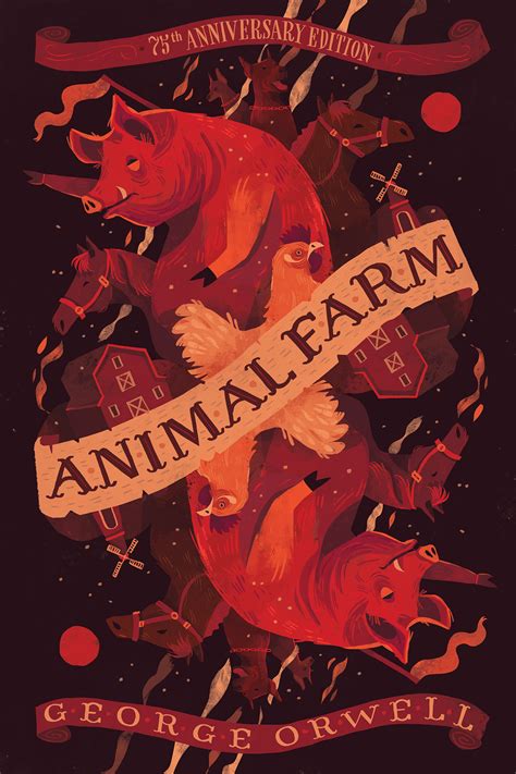 animal farm  george orwell book cover design  behance book cover