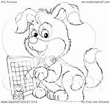 Puppy Outline Activity Coloring Using Cute Royalty Clipart Illustration Book Bannykh Alex Rf 2021 sketch template