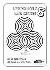 Coloring Pages Labyrinths Mazes Labyrinth Cool Maze Kids sketch template
