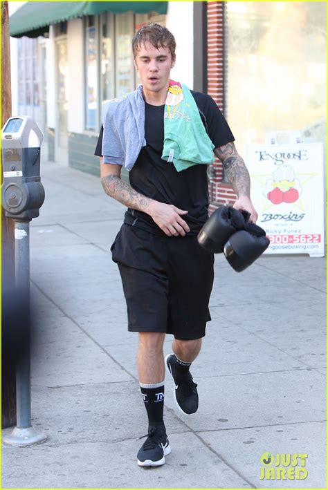 Justin Bieber Is Drenched With Sweat After Boxing Session Photo