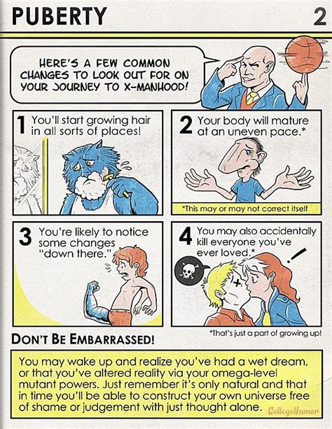 Collegehumor’s X Men Guide To Puberty By Caldwell Tanner [webcomic]