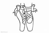 Ballet Coloring Shoes Pages Printable Adults Kids sketch template
