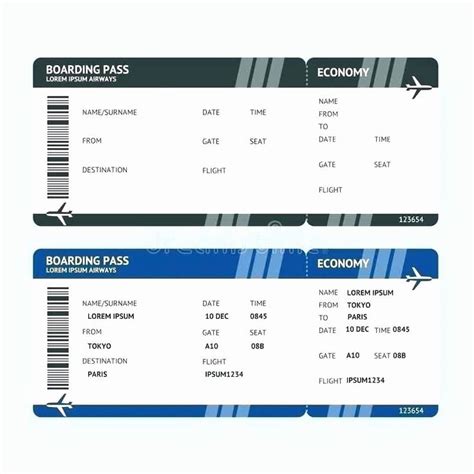 plane ticket template word awesome fake airline ticket template