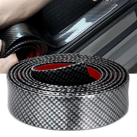 mmmm carbon fiber car chrome moulding trim strip tape diy decoration auto door edge