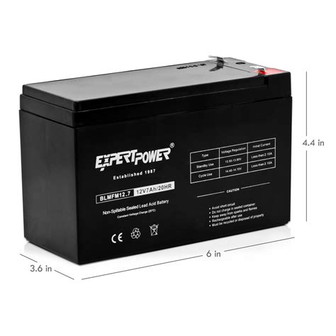 Expertpower 12v 7 Amp Exp1270 Rechargeable Lead Acid Battery Batteries