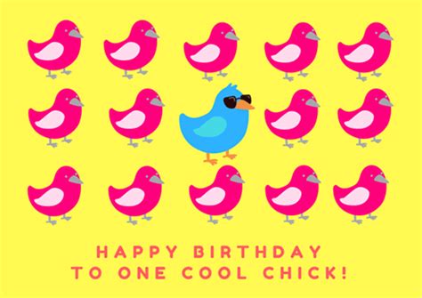Happy Birthday To One Cool Chick Free Happy Birthday