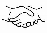 Hands Shaking Coloring Hand Pages Two Cupped Template Color Together Clip Clipart Kids People Holding sketch template