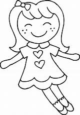 Doll Coloring Clipart Pages Dolly Dolls Clip Cute Outline Cliparts Baby Kids Barbie Toy Rag Drawing Girls Library Bestcoloringpagesforkids Easy sketch template