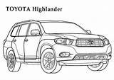 Coloring Toyota Pages Print sketch template