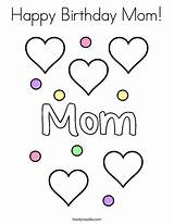 Birthday Happy Mom Coloring Pages Printable Twistynoodle Print Template Noodle Ll Change sketch template