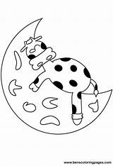 Cow Moon Coloring Sheet Please Print Handout Below Click Coloringpages Benscoloringpages sketch template