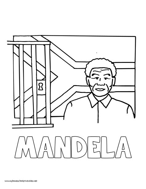 nelson mandela coloring page  getcoloringscom  printable