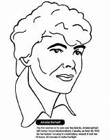 Amelia Earhart Coloring Pages Aviation Crayola Drawing Visit Getdrawings Color Au sketch template