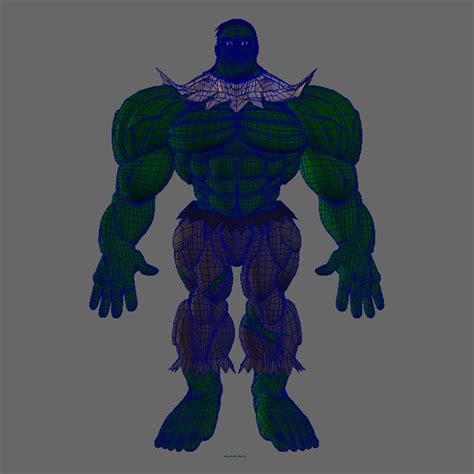 Incredible Hulk Toon 3d Model Obj Fbx Ma Mb