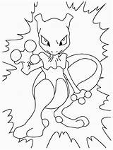 Coloring Mewtwo Pages Pokemon Popular sketch template