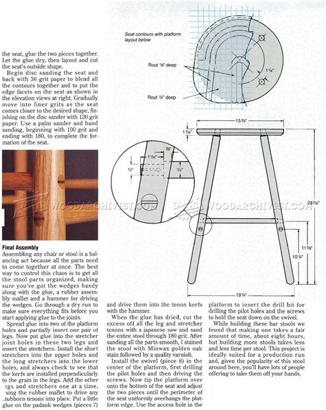 swivel bar stool plans woodarchivist