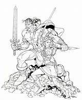 Conan Coloring Barbarian Sonja Red Deviantart 73kb sketch template